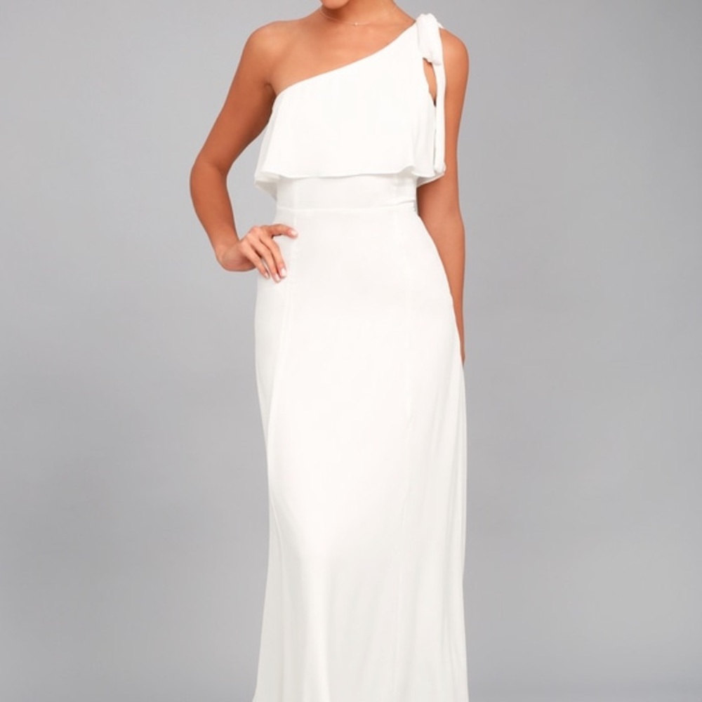 White formal dress